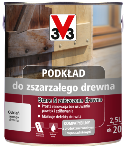 V33 PODKŁAD DO ZSZARZAŁEGO DREWNA